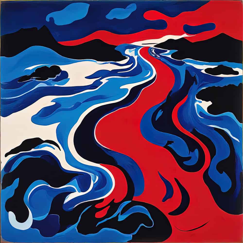 Ethereal Cascade: Oceanic Waves premium reproduction