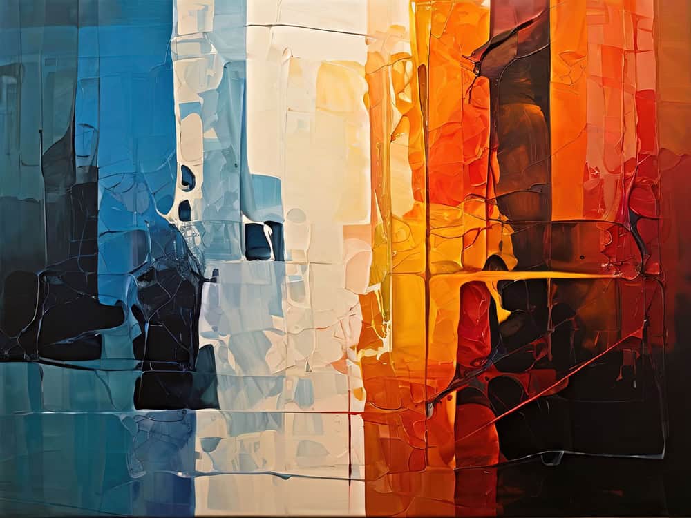 Harmonious Fusion: An Abstract Dialogue premium reproduction