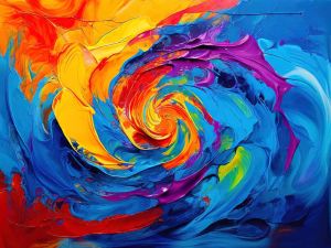 Vibrant Whirlpool of Emotion wall art