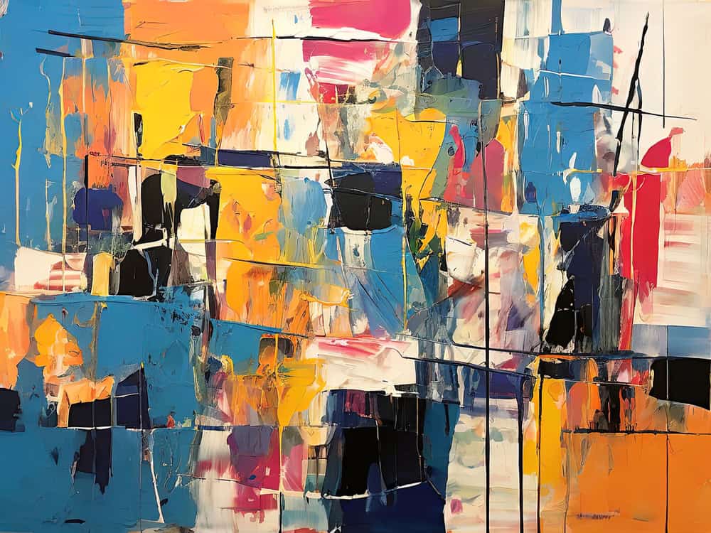 Vibrant Harmony: A Dance of Color and Form premium reproduction