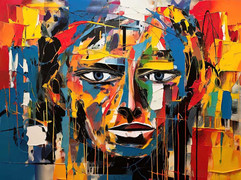 Vivid Reverie - Abstract Portrait Masterpiece premium reproduction