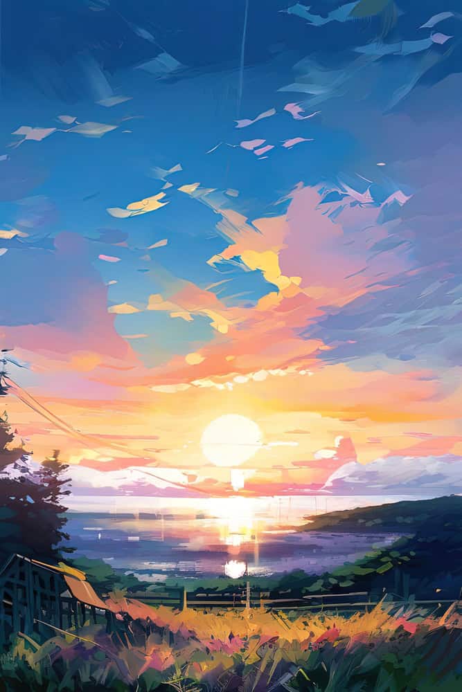 Serene Horizon: Sunset Reverie premium reproduction