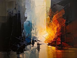 Luminescent Dialogues: Abstract Symphony wall art