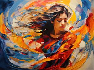 Dance of Colors: Ethereal Motion wall art