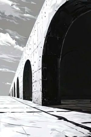 Ethereal Structures in Monochrome wall art