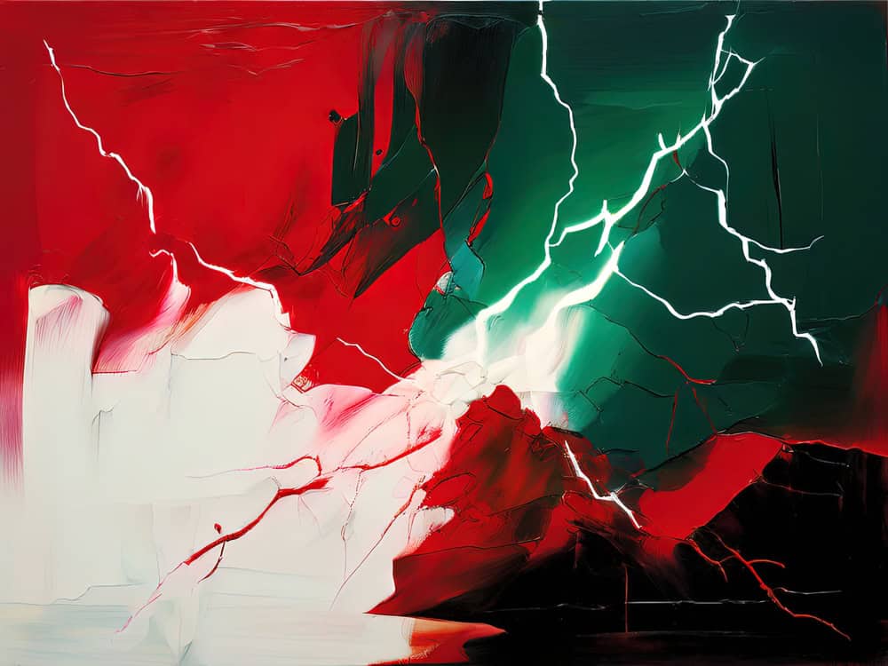 Luminescent Eruptions: A Canvas Symphony premium reproduction