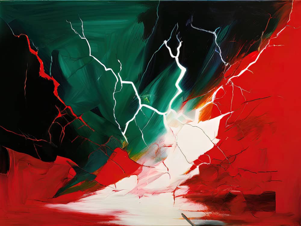 Electric Dissonance: A Symphony of Light and Shadow premium reproduction