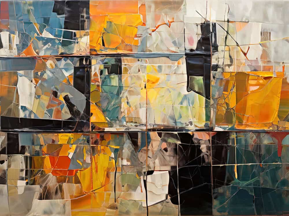 Chromatic Symphony: Fragmented Reflections premium reproduction