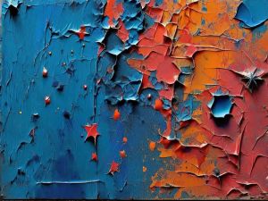 Celestial Tapestry: A Vibrant Abstract Vision wall art