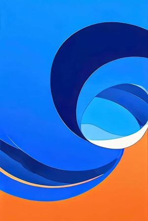 Interplay of Azure and Sunfire wall art
