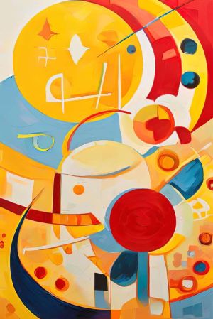 Celestial Dynamics: A Symphony in Color wall art