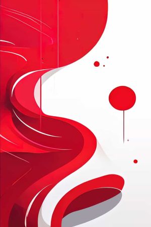 Crimson Waves: An Abstract Expression wall art