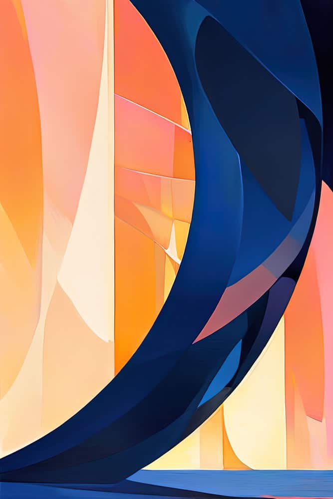 Luminous Confluence: An Abstract Symphony premium reproduction