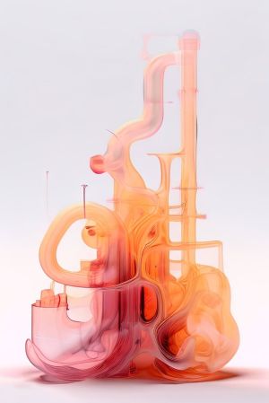 Ethereal Flow: A Dance of Light and Form wall art