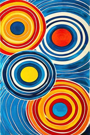 Vibrant Cosmos: Harmonic Circles wall art