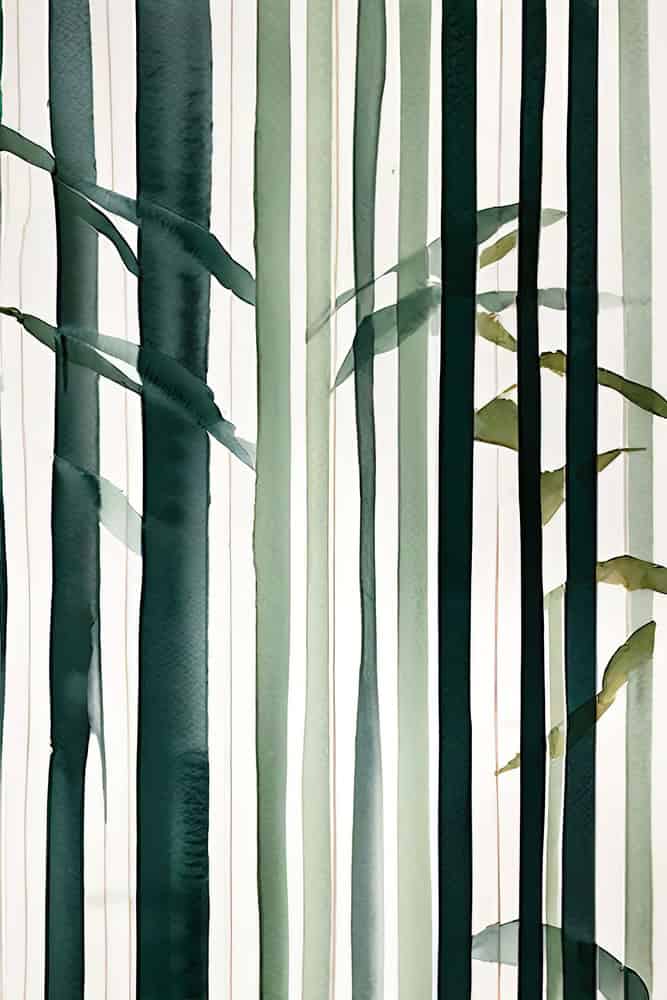 Elegance in Verdant Strokes premium reproduction