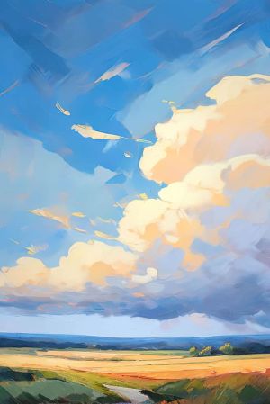 Ethereal Horizons: A Dance of Light and Sky wall art