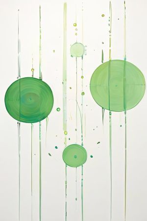 Emerald Harmonics: A Symphony in Green wall art