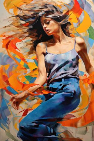 Color Symphony of Motion wall art