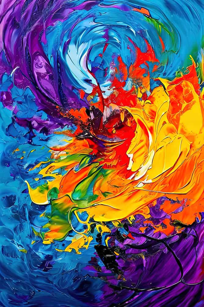 Vibrant Symphony in Color premium reproduction