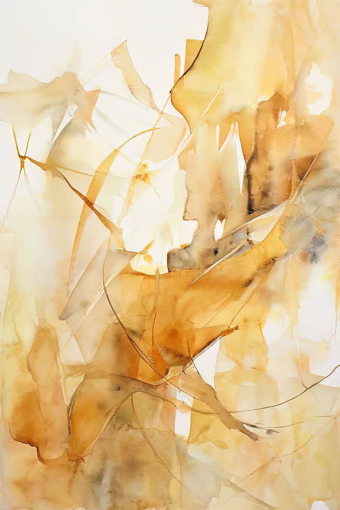 Ethereal Harmony in Amber premium reproduction