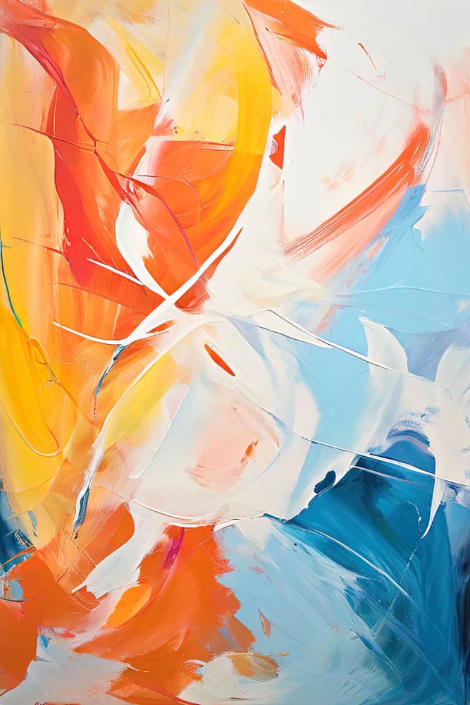 Harmonious Whirlwind: A Dance of Colors premium reproduction
