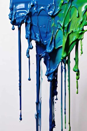 Elegance in Motion: Tides of Blue and Green wall art