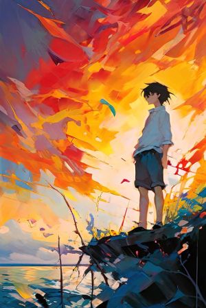 Ethereal Horizons: The Edge of Awakening wall art