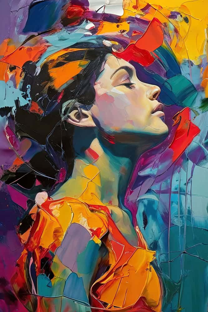 Serenity in Vibrance - Contemporary Expressionism premium reproduction