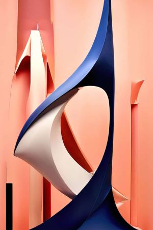 Harmony of Curves: A Journey Through Color wall art