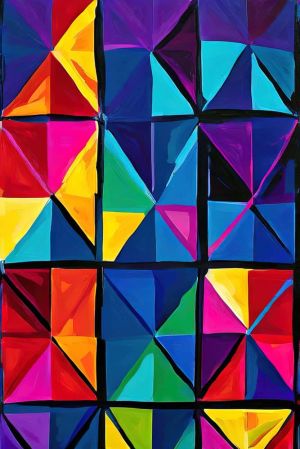 Vibrant Geometric Symphony wall art
