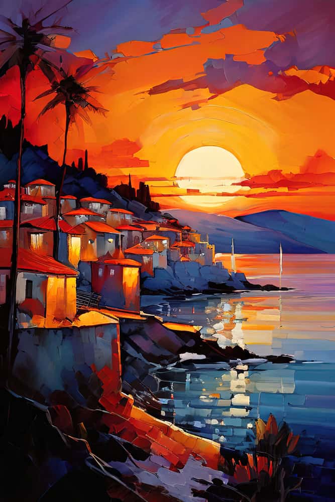 Radiant Coastal Reverie premium reproduction