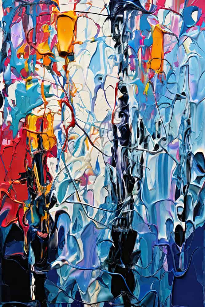 Chromatic Symphony: A Dance of Hues premium reproduction
