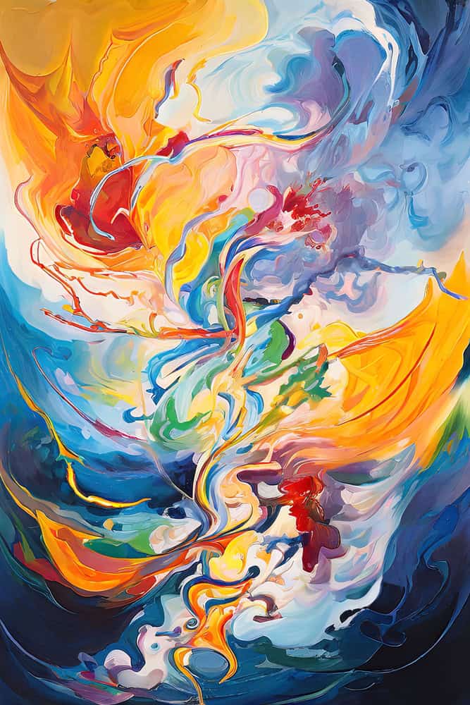 Ethereal Vortex: Symphony of Colors premium reproduction