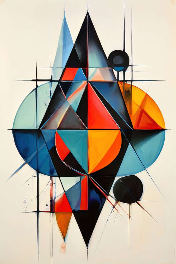 Celestial Geometry: A Symphony of Forms premium reproduction