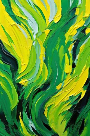 Verdant Whispers: A Symphony of Green wall art