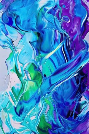 Ethereal Surge: Symphony in Blue and Violet wall art