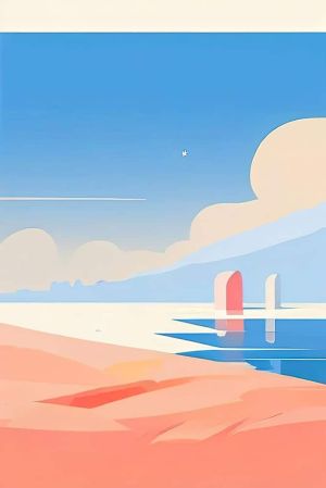 Ethereal Horizons: A Tranquil Tableau wall art
