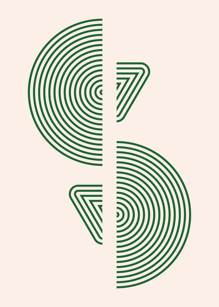 Duality in Harmony - Modern Geometric Art premium reproduction