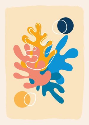 Vibrant Serenade: Organic Forms wall art