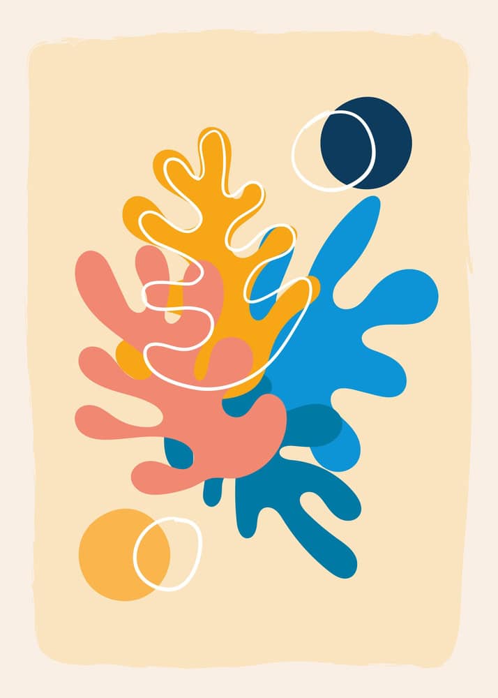 Vibrant Serenade: Organic Forms premium reproduction