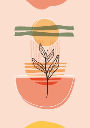 Ethereal Flora: Harmony of Nature and Geometry wall art