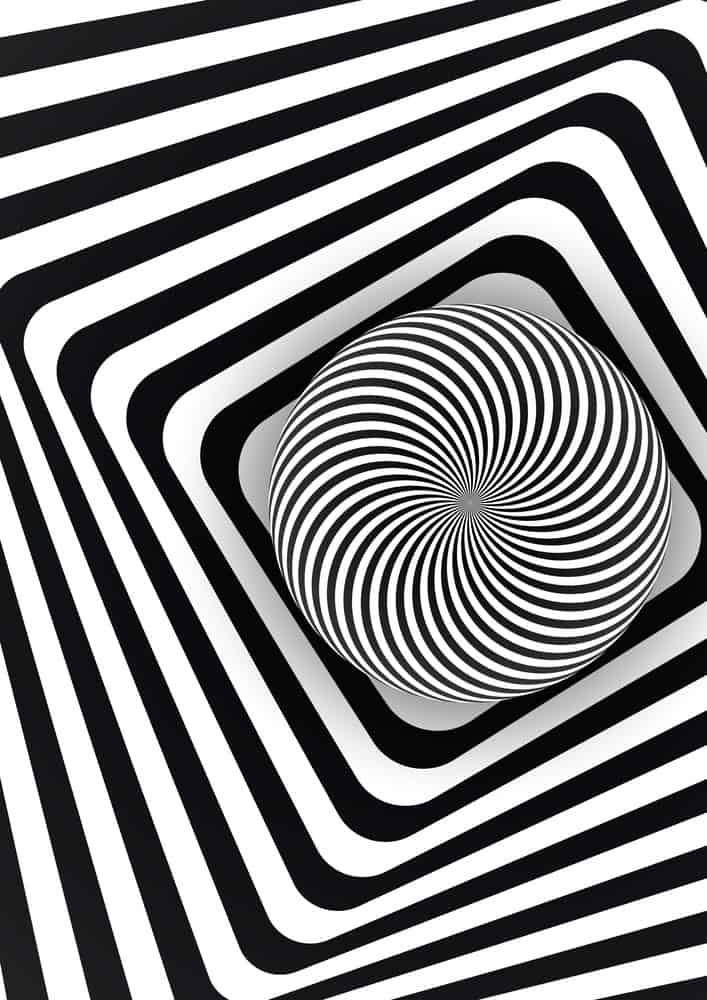 Illusionary Vortex: A Study in Contrast premium reproduction
