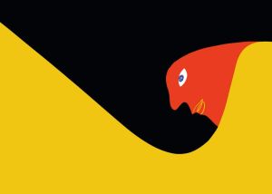The Enigmatic Phoenix: A Dance of Color and Shadows wall art