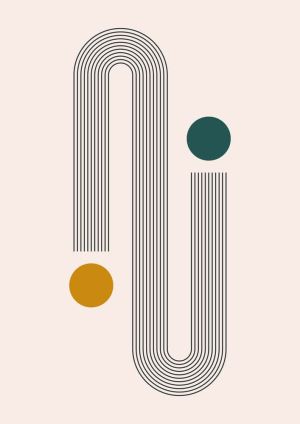 Curvature & Circles: A Modern Dialogue wall art