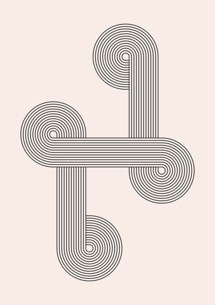 Harmonic Labyrinths - Abstract Wall Elegance premium reproduction