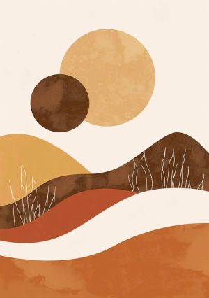 Serenity in Earth Tones: An Abstract Exploration wall art