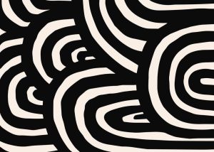 Monochrome Labyrinth: A Dance of Lines wall art