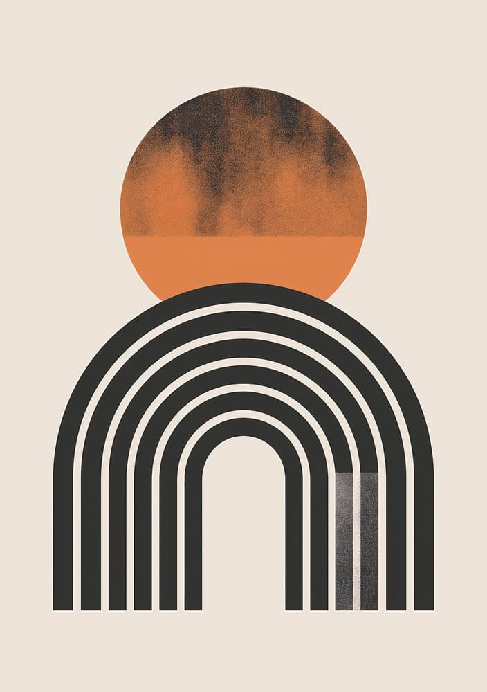 Harmonious Curves: A Contemporary Exploration premium reproduction