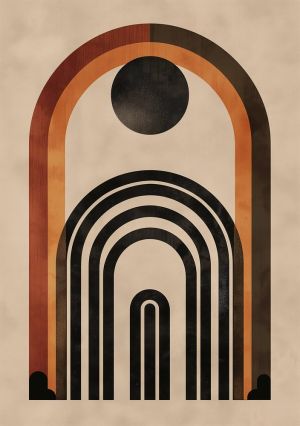 Arches of Infinity - Minimalist Abstract wall art